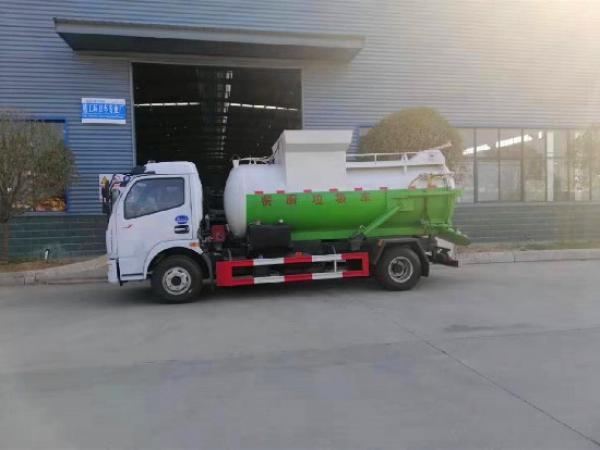 東風(fēng)多利卡國六8方(圓罐)餐廚垃圾車