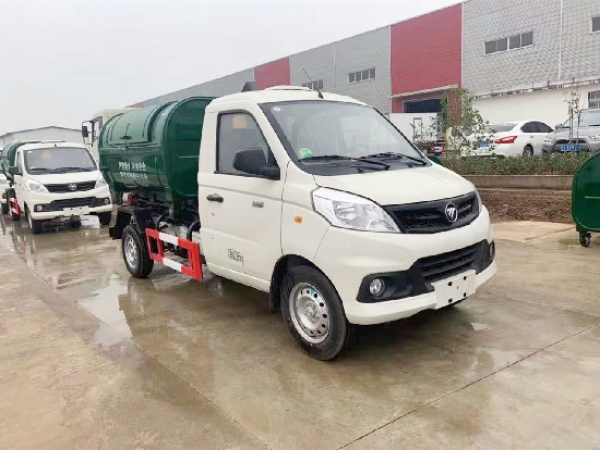 福田祥菱汽油國(guó)六車廂可卸(3方鉤臂)式垃圾車