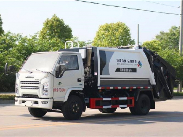 國六江鈴順達(dá)藍(lán)牌4方壓縮式垃圾車