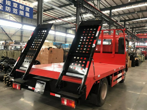 重汽豪曼藍牌平板拖車