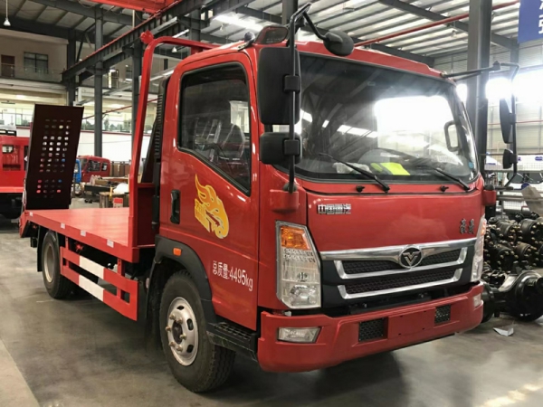 重汽豪曼藍牌平板拖車