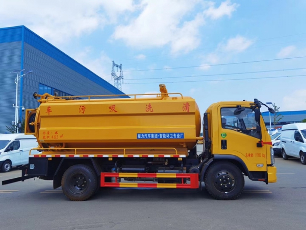 東風福瑞卡12.5方清洗吸污車，聯(lián)合疏通車