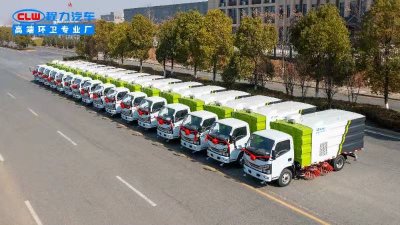 16臺(tái)東風(fēng)多利卡1.5方水/4方塵掃路車批量發(fā)車